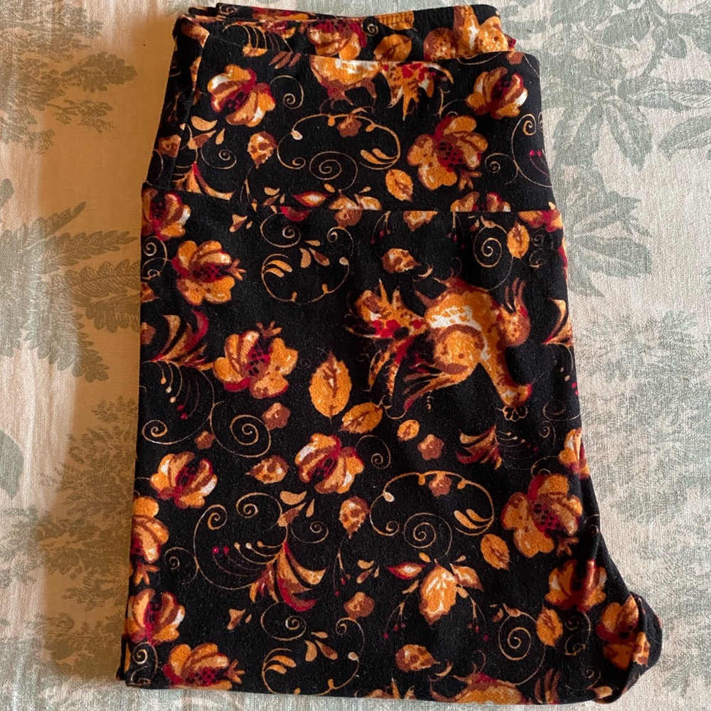 LulaRoe One Size Turkey Bird Fall Leggings